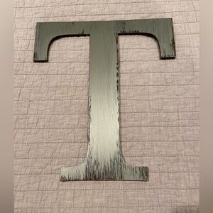 Decorative Wooden Letter “T” Wall Decor – Rustic Farmhouse Style